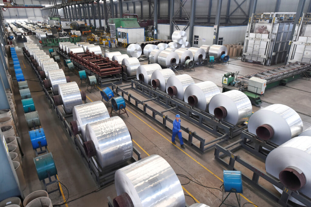 China energía acero aluminio